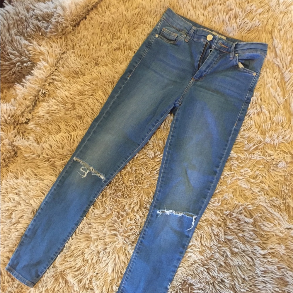 Topshop Leigh distressed jeans, 25